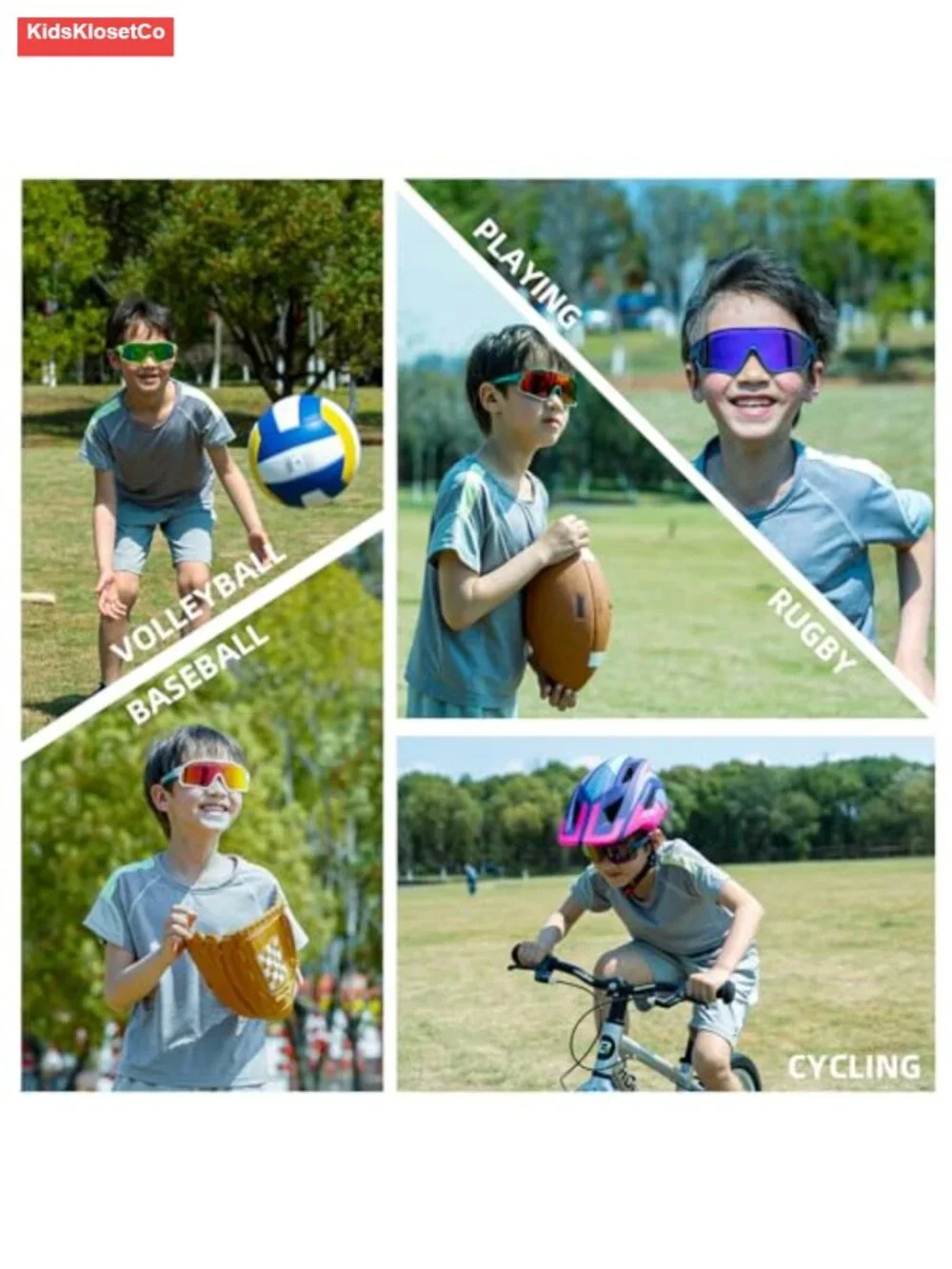 Kids Polarized Sport Sunglasses UV400 Cycling Glasses for Boys Girls